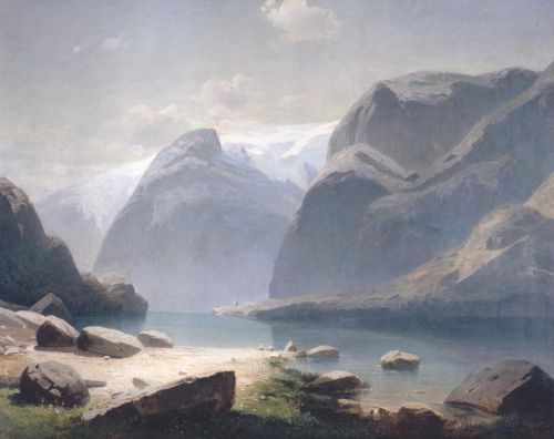 Озеро в горах Швейцарии. 1866